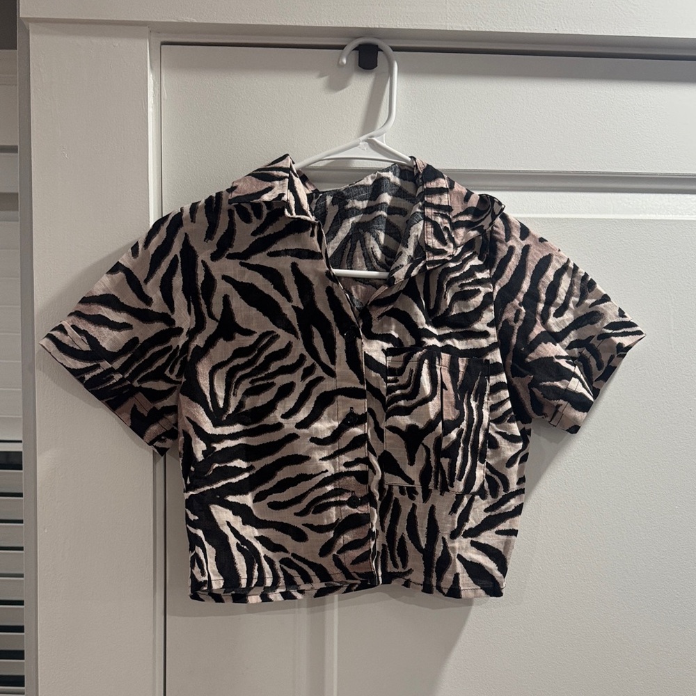 Zebra Print Crop Top